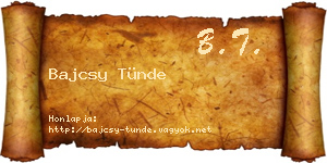 Bajcsy Tünde névjegykártya