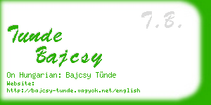 tunde bajcsy business card